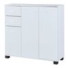 Aparador Crimla Con 2 Cajones 3 Puertas 76x80x28 Cm - Blanco [en.casa]