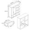 Aparador Döbritz Con 4 Cajones Y 1 Puerta 84x80x28cm - Efecto Roble [en.casa]