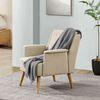 Sillón Tapizado Edling Madera Contrachapada + Madera 83 X 73 X 75 Cm - Beige [en.casa]