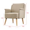 Sillón Tapizado Edling Madera Contrachapada + Madera 83 X 73 X 75 Cm - Beige [en.casa]