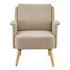 Sillón Tapizado Edling Madera Contrachapada + Madera 83 X 73 X 75 Cm - Beige [en.casa]