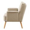 Sillón Tapizado Edling Madera Contrachapada + Madera 83 X 73 X 75 Cm - Beige [en.casa]