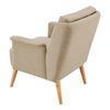 Sillón Tapizado Edling Madera Contrachapada + Madera 83 X 73 X 75 Cm - Beige [en.casa]