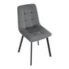 Juego De 2 Sillas De Comedor Lexnitz Terciopelo Y Acero 89 X 44 X 52 Cm - Gris Oscuro [en.casa]