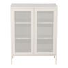 Aparador Falköping Con 2 Puertas De Malla Metálica Fina Y Acero 102 X 80 X 40 Cm - Blanco [en.casa]