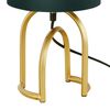 Lámpara De Mesa Smethwick Con Base Asombrosa 1x E14 40 W Metal + Tela  34 X Ø 18 Cm - Verde Oscuro / Dorado [lux.pro]