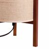 Lámpara De Mesa Solihull 1x E14 40 W Madera + Tela  30 X Ø 22 Cm - Marrón / Beige [lux.pro]