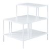 Mesa Auxiliar Kumlinge En Forma De Ecalera Diseño Atemporal Acero 60 X 60 X 50 Cm - Blanco [en.casa]