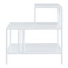 Mesa Auxiliar Kumlinge En Forma De Ecalera Diseño Atemporal Acero 60 X 60 X 50 Cm - Blanco [en.casa]