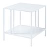 Mesa Auxiliar Kumlinge Con 1 Estante Diseño Atemporal Acero 47 X 45 X 45 Cm - Blanco [en.casa]