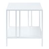 Mesa Auxiliar Kumlinge Con 1 Estante Diseño Atemporal Acero 47 X 45 X 45 Cm - Blanco [en.casa]