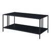 Mesa De Centro Kumlinge Rectangular Con 1 Estante Metal 47 X 110 X 55 Cm - Negro [en.casa]