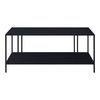 Mesa De Centro Kumlinge Rectangular Con 1 Estante Metal 47 X 110 X 55 Cm - Negro [en.casa]