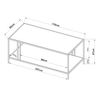 Mesa De Centro Kumlinge Rectangular 47x110x55 Cm - Blanco [en.casa]