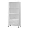 Librería Hammarland De 3 Niveles Y 2 Cajones Acero 180 X 80 X 40 Cm - Blanco [en.casa]