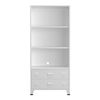 Librería Hammarland De 3 Niveles Y 2 Cajones Acero 180 X 80 X 40 Cm - Blanco [en.casa]