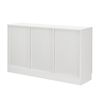 Aparador Spøttrup Con 2 Puertas 2 Manijas 6 Compartimentos Aglomerado 70 X 120 X 31 Cm - Blanco [en.casa]