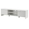 Mueble Tv Stevns Con 2 Estantes Centrales Y 2 Puertas Aglomerado/acero 40 X 145 X 38 Cm - Blanco [en.casa]