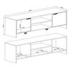 Mueble Tv Stevns Con 2 Estantes Centrales Y 2 Puertas Aglomerado/acero 40 X 145 X 38 Cm - Blanco [en.casa]