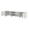 Mueble Tv Stevns Con 2 Estantes Centrales Y 2 Puertas Aglomerado/acero 40 X 145 X 38 Cm - Blanco [en.casa]