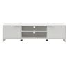 Mueble Tv Stevns Con 2 Estantes Centrales Y 2 Puertas Aglomerado/acero 40 X 145 X 38 Cm - Blanco [en.casa]