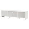 Mueble Tv Stevns Con 2 Estantes Centrales Y 2 Puertas Aglomerado/acero 40 X 145 X 38 Cm - Blanco [en.casa]