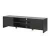 Mueble Tv Stevns Con 2 Estantes Centrales Y 2 Puertas Aglomerado/acero 40 X 145 X 38 Cm - Negro [en.casa]