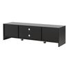 Mueble Tv Stevns Con 2 Estantes Centrales Y 2 Puertas Aglomerado/acero 40 X 145 X 38 Cm - Negro [en.casa]