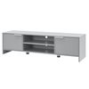 Mueble Tv Stevns Con 2 Estantes Centrales Y 2 Puertas Aglomerado/acero 40 X 145 X 38 Cm - Gris Claro [en.casa]