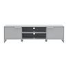 Mueble Tv Stevns Con 2 Estantes Centrales Y 2 Puertas Aglomerado/acero 40 X 145 X 38 Cm - Gris Claro [en.casa]