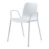 Silla De Comedor Kankaanpää Con Reposabrazos Plástico Y Metal 80 X 58 X 52 Cm - Blanco [en.casa]