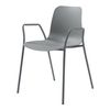 Silla De Comedor Kankaanpää Con Reposabrazos Plástico Y Metal 80 X 58 X 52 Cm - Gris Claro [en.casa]