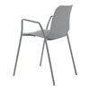 Silla De Comedor Kankaanpää Con Reposabrazos Plástico Y Metal 80 X 58 X 52 Cm - Gris Claro [en.casa]