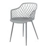 Juego De 2 Sillas De Comedor Kangasniemi Con Reposabrazos Plástico Y Metal 80 X 56 X 52 Cm - Gris Claro [en.casa]