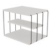 Mesa Auxiliar Åtvidaberg Con 2 Estantes Metal Aglomerado 50x40x33cm - Blanco [en.casa]