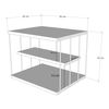 Mesa Auxiliar Åtvidaberg Con 2 Estantes Metal Aglomerado 50x40x33cm - Blanco [en.casa]