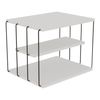 Mesa Auxiliar Åtvidaberg Con 2 Estantes Metal Aglomerado 50x40x33cm - Blanco [en.casa]