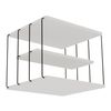 Mesa Auxiliar Åtvidaberg Con 2 Estantes Metal Aglomerado 50x40x33cm - Blanco [en.casa]