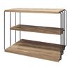 Mesa Auxiliar Åtvidaberg Con 2 Estantes Metal Aglomerado 50x40x33cm - Efecto Madera [en.casa]