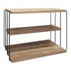 Mesa Auxiliar Åtvidaberg Con 2 Estantes Metal Aglomerado 50x40x33cm - Efecto Madera [en.casa]