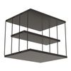 Mesa Auxiliar Åtvidaberg Con 2 Estantes Metal Aglomerado 50x40x33cm - Antracita [en.casa]