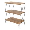 Mesa Auxiliar Bamble Con Estantes Metal Aglomerado 46x30x76cm - Efecto Madera [en.casa]