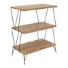 Mesa Auxiliar Bamble Con Estantes Metal Aglomerado 46x30x76cm - Efecto Madera [en.casa]