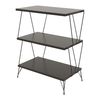 Mesa Auxiliar Bamble Con Estantes Metal Aglomerado 46x30x76cm - Antracita [en.casa]