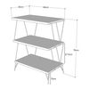 Mesa Auxiliar Bamble Con Estantes Metal Aglomerado 46x30x76cm - Antracita [en.casa]