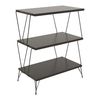 Mesa Auxiliar Bamble Con Estantes Metal Aglomerado 46x30x76cm - Antracita [en.casa]