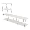 Mesa De Tv Båtsfjord Con Estantes Aglomerado 150x30x93 Cm - Blanco [en.casa]