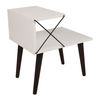 Mesa Auxiliar Bergen Con Estante Aglomerado Haya 50x40x55cm - Blanco [en.casa]