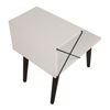 Mesa Auxiliar Bergen Con Estante Aglomerado Haya 50x40x55cm - Blanco [en.casa]