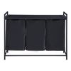 Clasificador De Ropa Saltvik Con 3 Bolsas/ 45 L Metal/poliéster 76 X 103 X 38 Cm - Negro [en.casa]